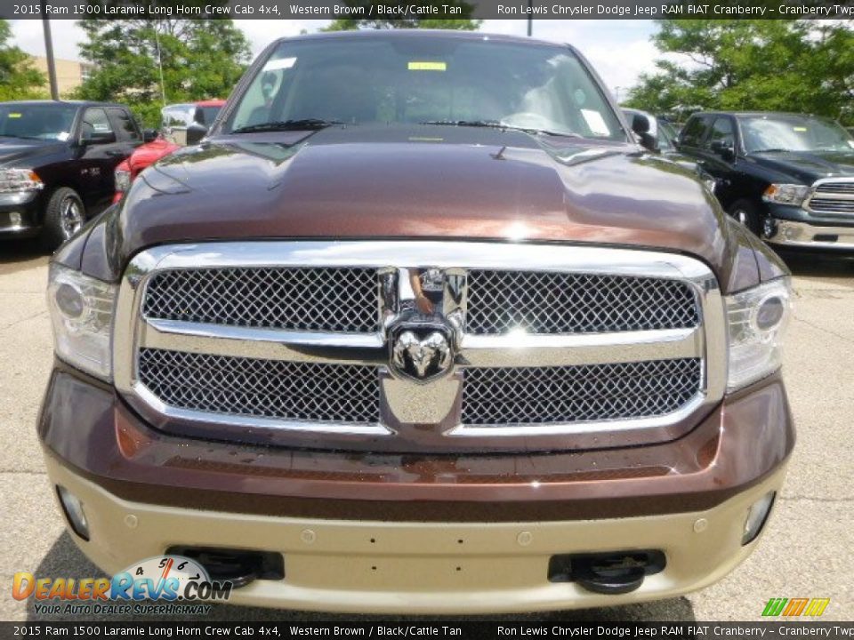 2015 Ram 1500 Laramie Long Horn Crew Cab 4x4 Western Brown / Black/Cattle Tan Photo #11