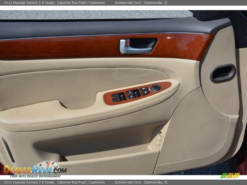 2013 Hyundai Genesis 3.8 Sedan Cabernet Red Pearl / Cashmere Photo #13