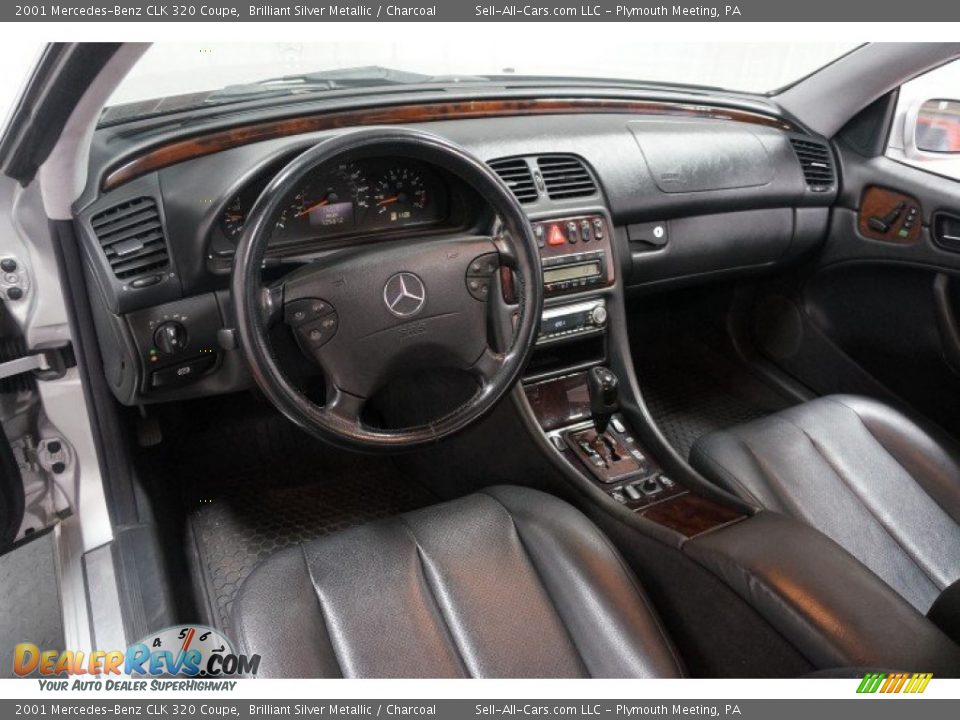 2001 Mercedes-Benz CLK 320 Coupe Brilliant Silver Metallic / Charcoal Photo #20