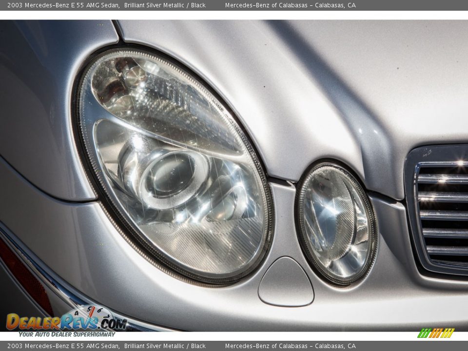 2003 Mercedes-Benz E 55 AMG Sedan Brilliant Silver Metallic / Black Photo #26
