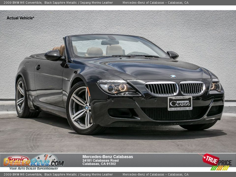 2009 BMW M6 Convertible Black Sapphire Metallic / Sepang Merino Leather Photo #1