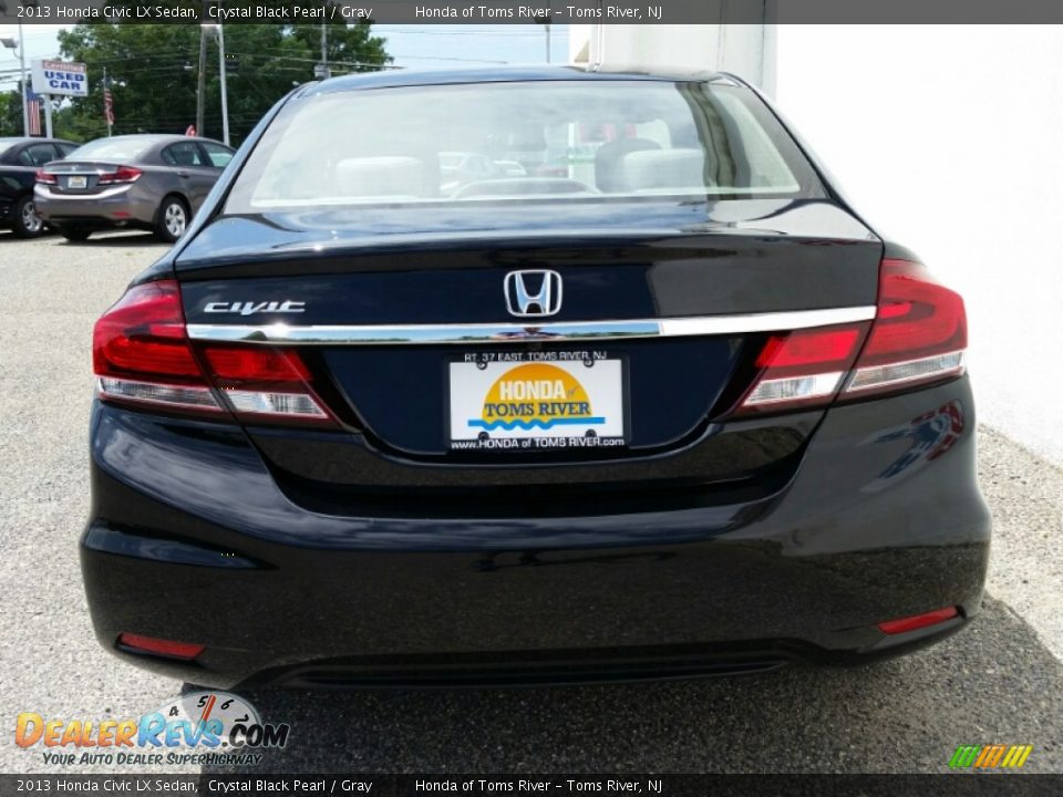 2013 Honda Civic LX Sedan Crystal Black Pearl / Gray Photo #5