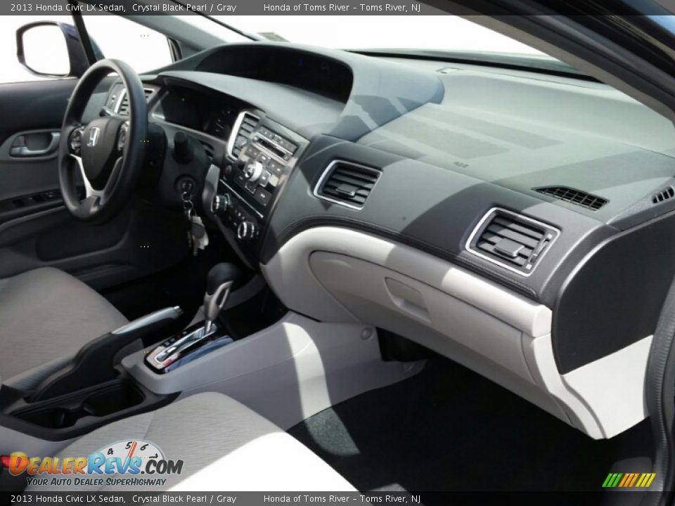 2013 Honda Civic LX Sedan Crystal Black Pearl / Gray Photo #9