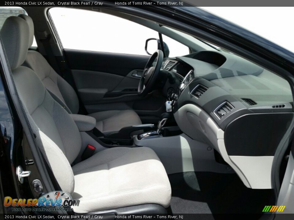 2013 Honda Civic LX Sedan Crystal Black Pearl / Gray Photo #10