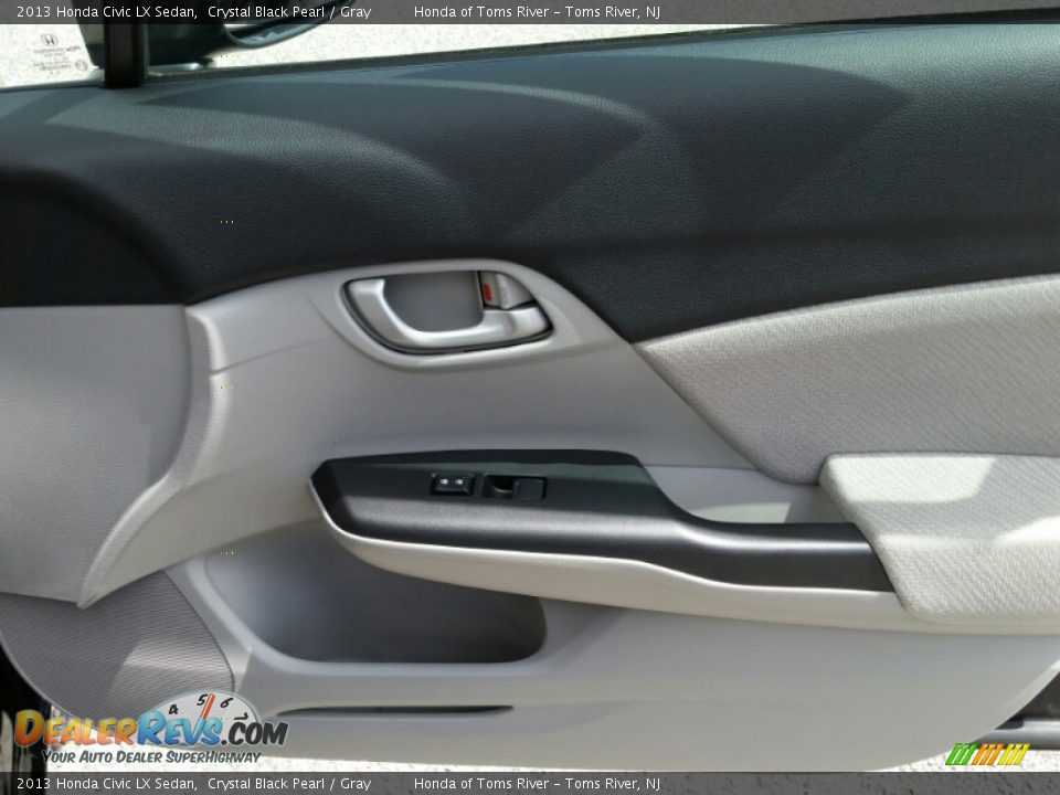 2013 Honda Civic LX Sedan Crystal Black Pearl / Gray Photo #11