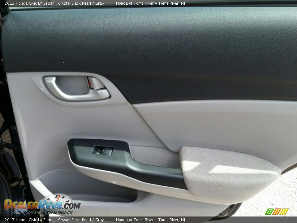 2013 Honda Civic LX Sedan Crystal Black Pearl / Gray Photo #12