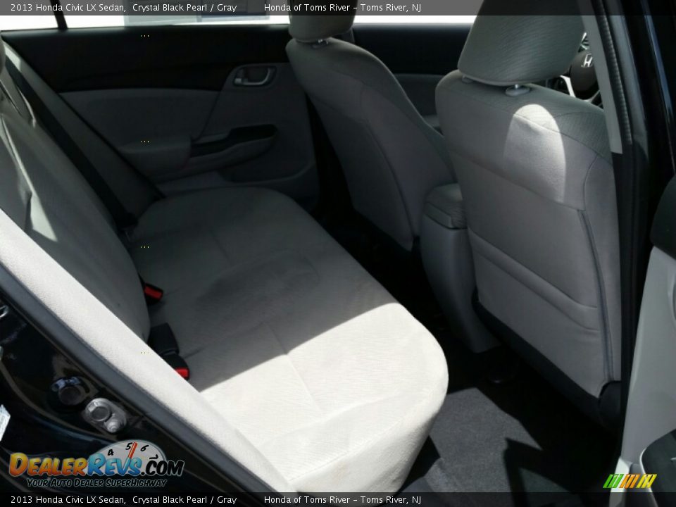2013 Honda Civic LX Sedan Crystal Black Pearl / Gray Photo #13