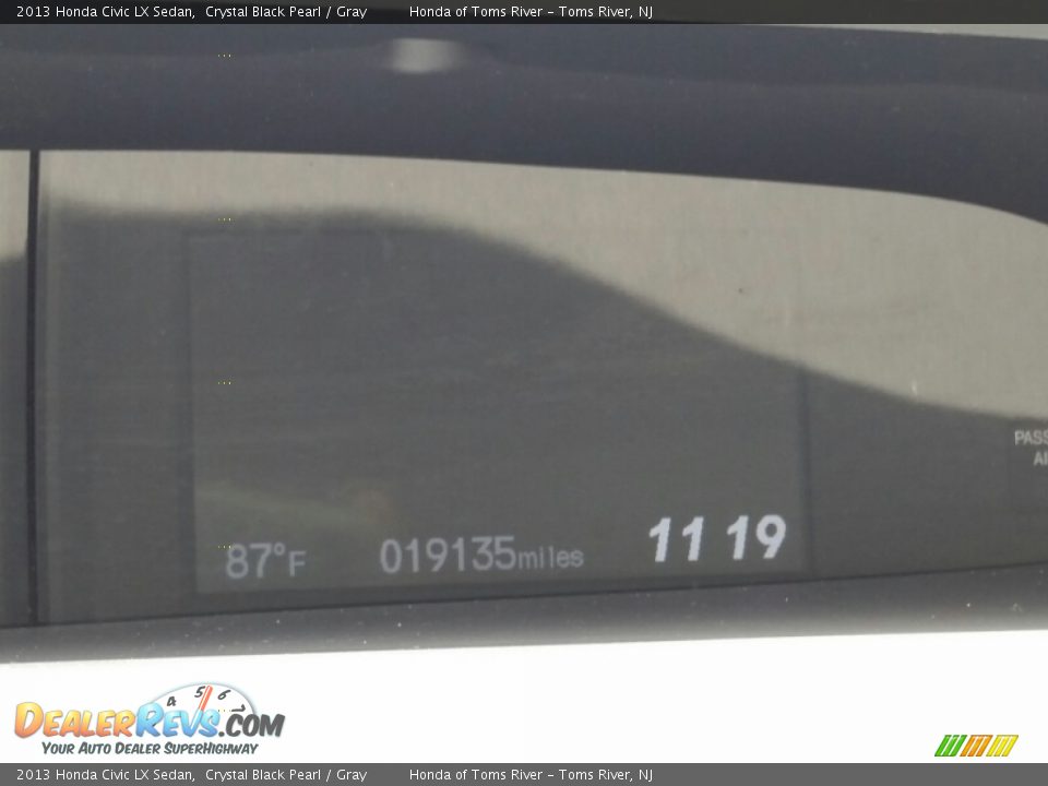 2013 Honda Civic LX Sedan Crystal Black Pearl / Gray Photo #14