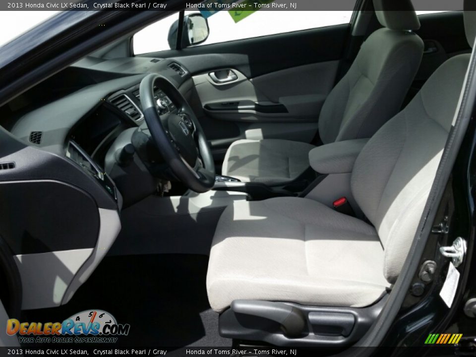 2013 Honda Civic LX Sedan Crystal Black Pearl / Gray Photo #19