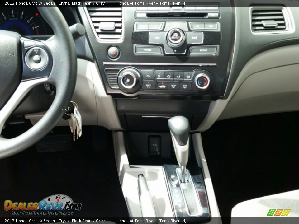 2013 Honda Civic LX Sedan Crystal Black Pearl / Gray Photo #20