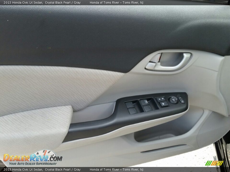 2013 Honda Civic LX Sedan Crystal Black Pearl / Gray Photo #21