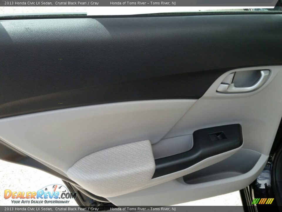 2013 Honda Civic LX Sedan Crystal Black Pearl / Gray Photo #24