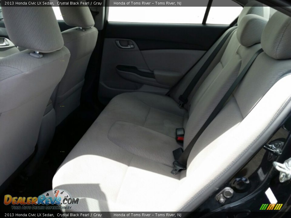 2013 Honda Civic LX Sedan Crystal Black Pearl / Gray Photo #25