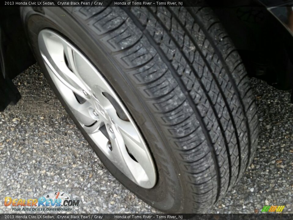 2013 Honda Civic LX Sedan Crystal Black Pearl / Gray Photo #26