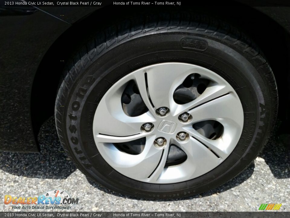 2013 Honda Civic LX Sedan Crystal Black Pearl / Gray Photo #27