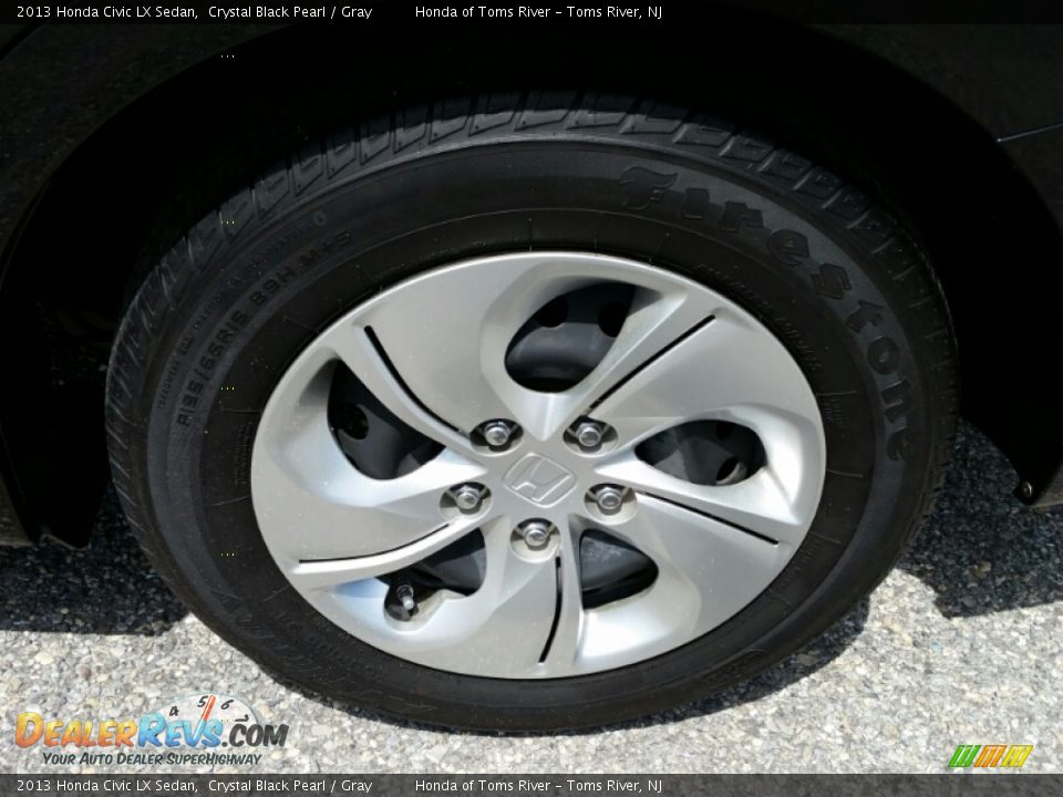 2013 Honda Civic LX Sedan Crystal Black Pearl / Gray Photo #28