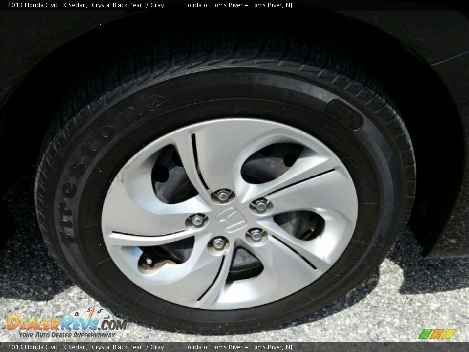 2013 Honda Civic LX Sedan Crystal Black Pearl / Gray Photo #30
