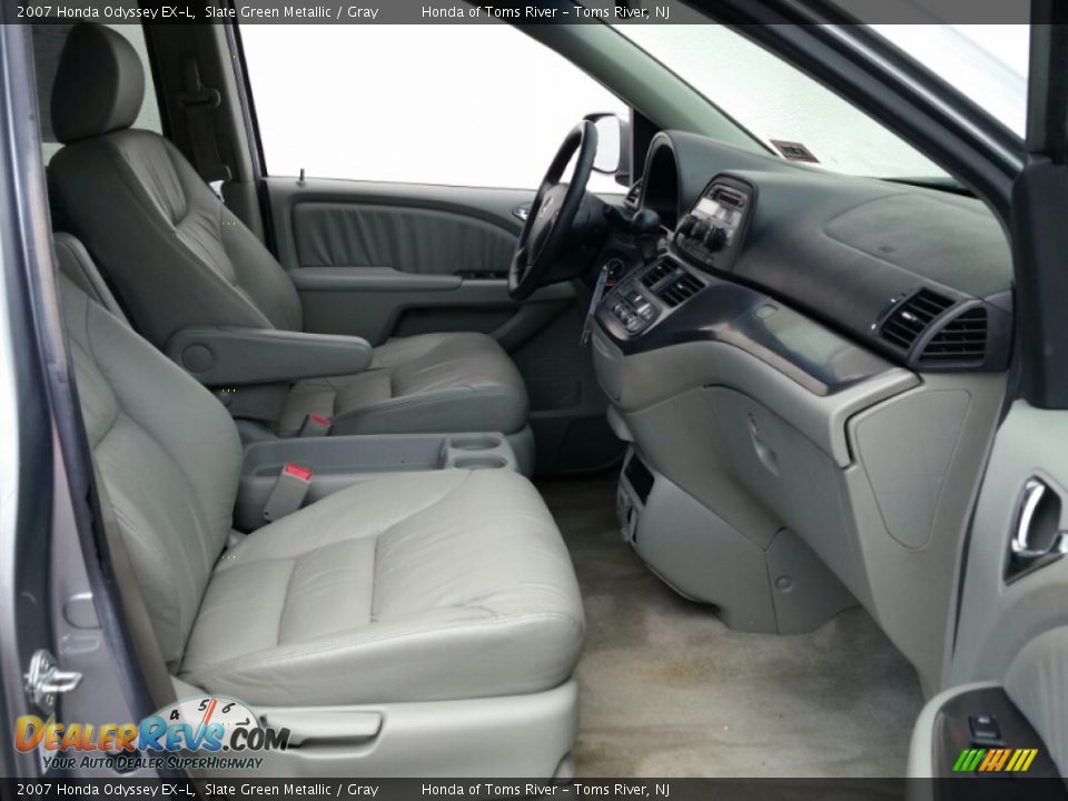 2007 Honda Odyssey EX-L Slate Green Metallic / Gray Photo #10