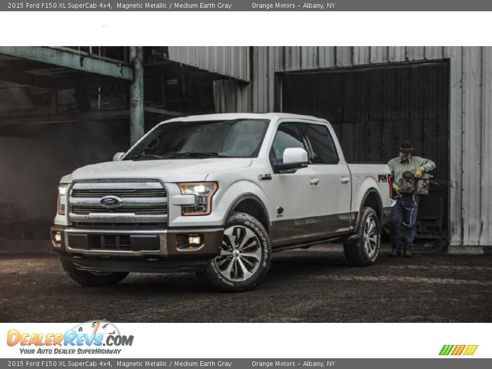 2015 Ford F150 XL SuperCab 4x4 Magnetic Metallic / Medium Earth Gray Photo #13