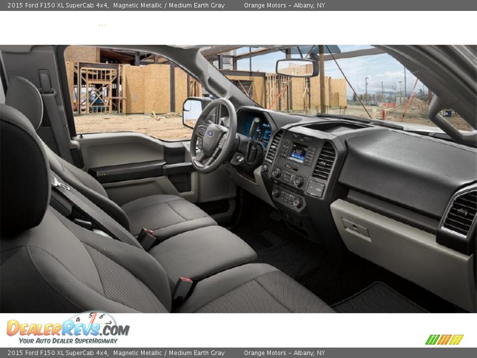 2015 Ford F150 XL SuperCab 4x4 Magnetic Metallic / Medium Earth Gray Photo #14