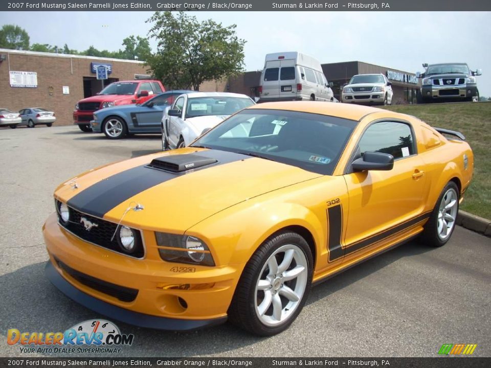 2007 Ford Mustang Saleen Parnelli Jones Edition Grabber Orange / Black/Orange Photo #2