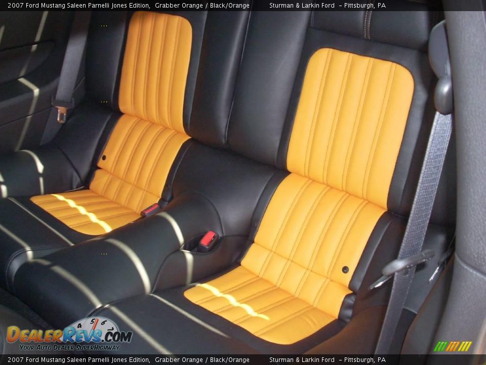 2007 Ford Mustang Saleen Parnelli Jones Edition Grabber Orange / Black/Orange Photo #21