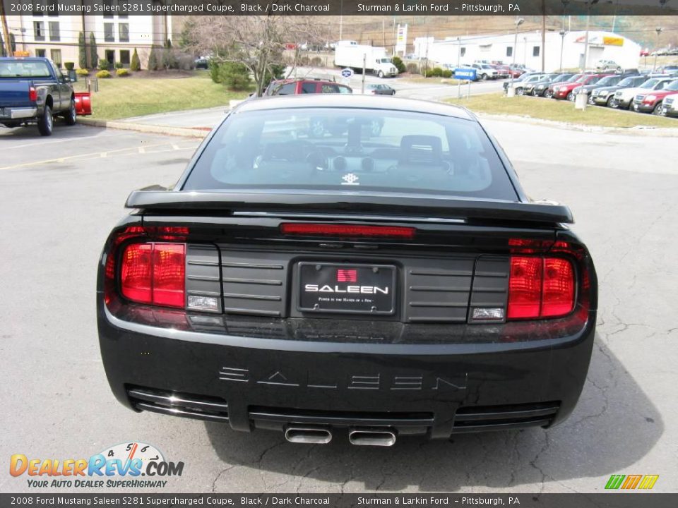 2008 Ford Mustang Saleen S281 Supercharged Coupe Black / Dark Charcoal Photo #8