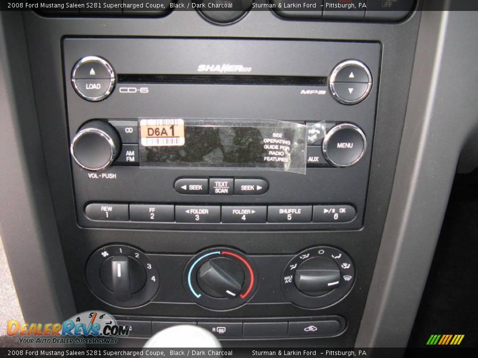 2008 Ford Mustang Saleen S281 Supercharged Coupe Black / Dark Charcoal Photo #22