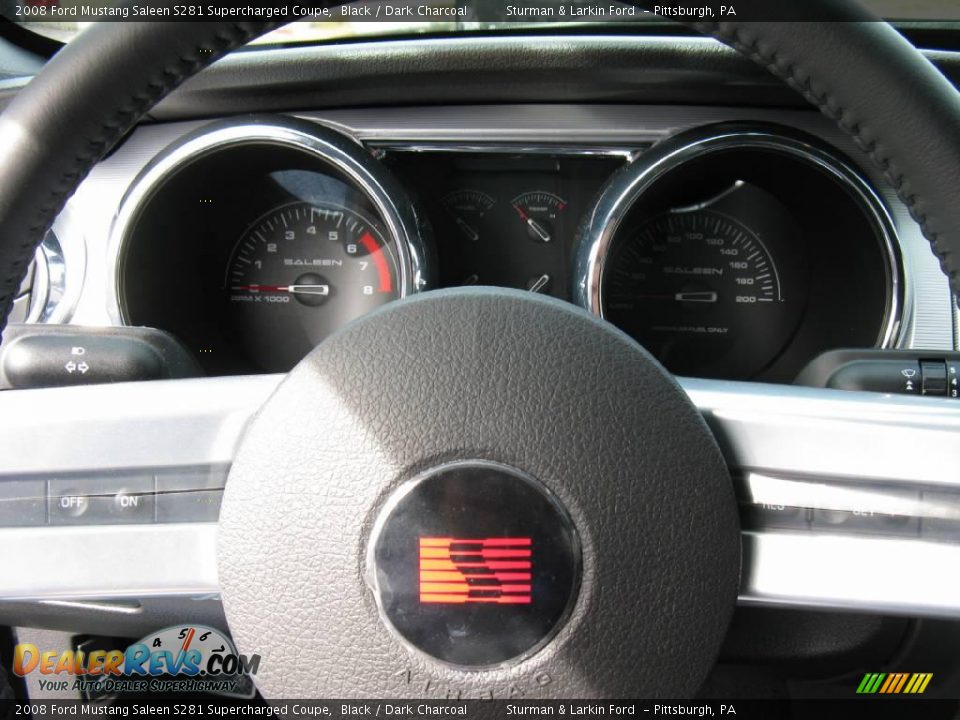 2008 Ford Mustang Saleen S281 Supercharged Coupe Black / Dark Charcoal Photo #24