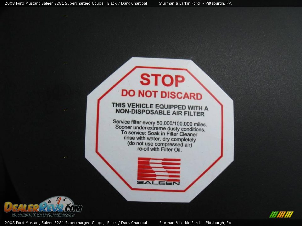 2008 Ford Mustang Saleen S281 Supercharged Coupe Black / Dark Charcoal Photo #30