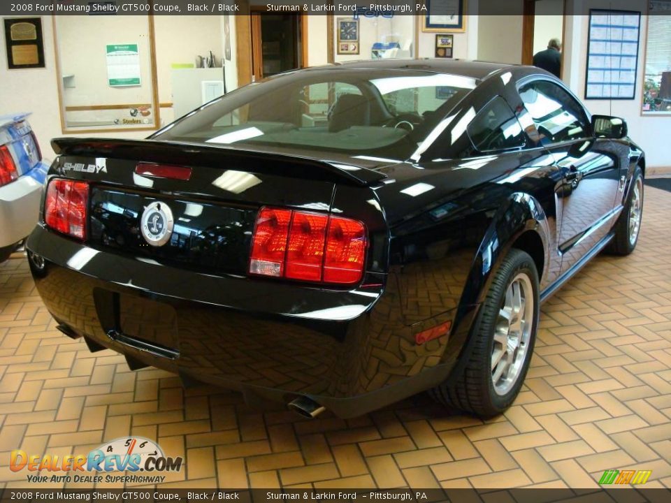2008 Ford Mustang Shelby GT500 Coupe Black / Black Photo #2
