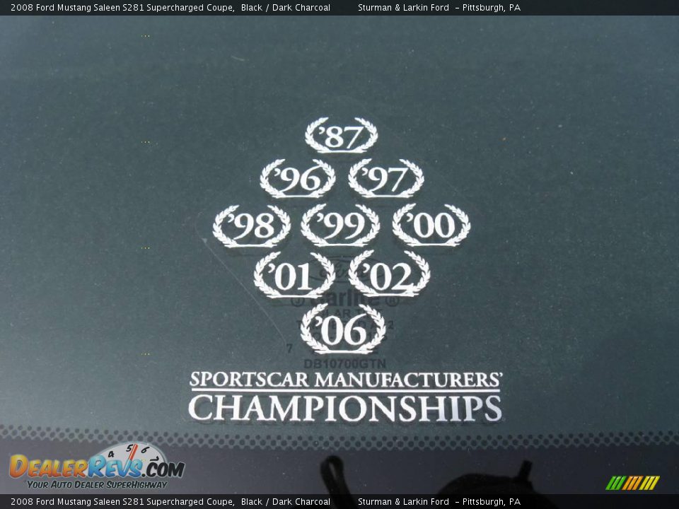 2008 Ford Mustang Saleen S281 Supercharged Coupe Black / Dark Charcoal Photo #33