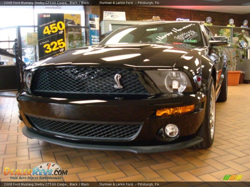 2008 Ford Mustang Shelby GT500 Coupe Black / Black Photo #3