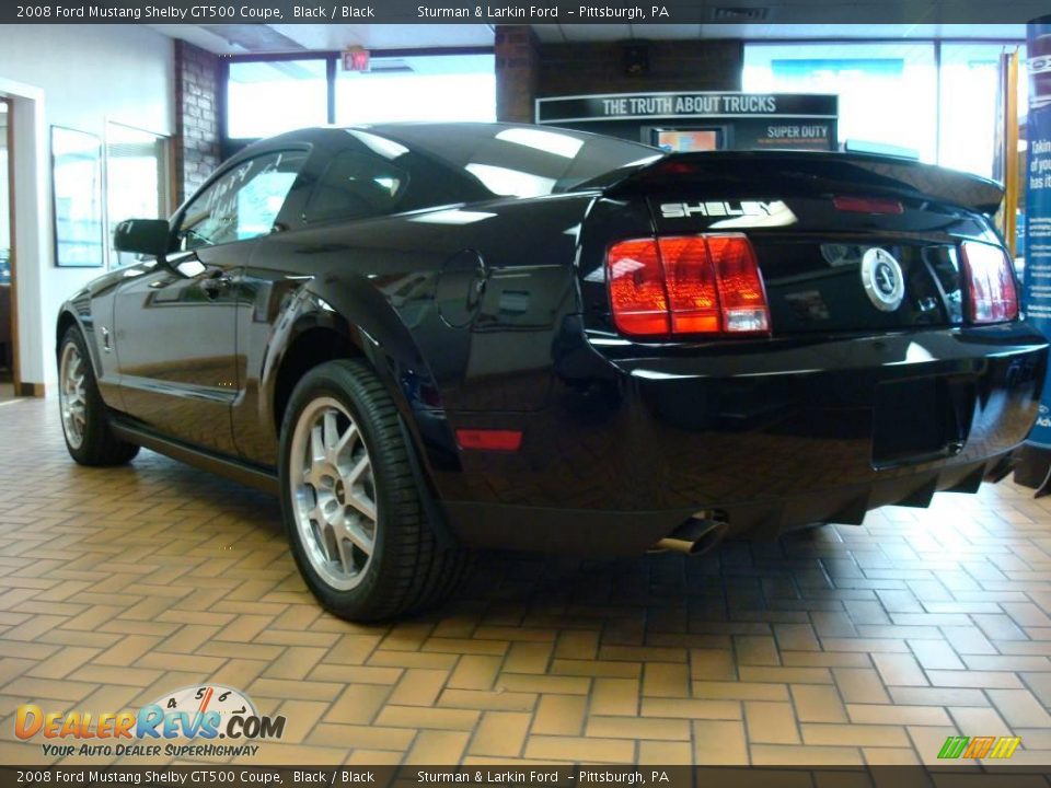 2008 Ford Mustang Shelby GT500 Coupe Black / Black Photo #4
