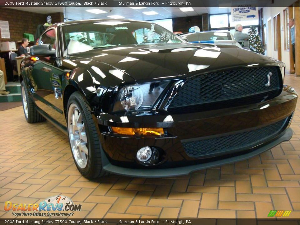 2008 Ford Mustang Shelby GT500 Coupe Black / Black Photo #6