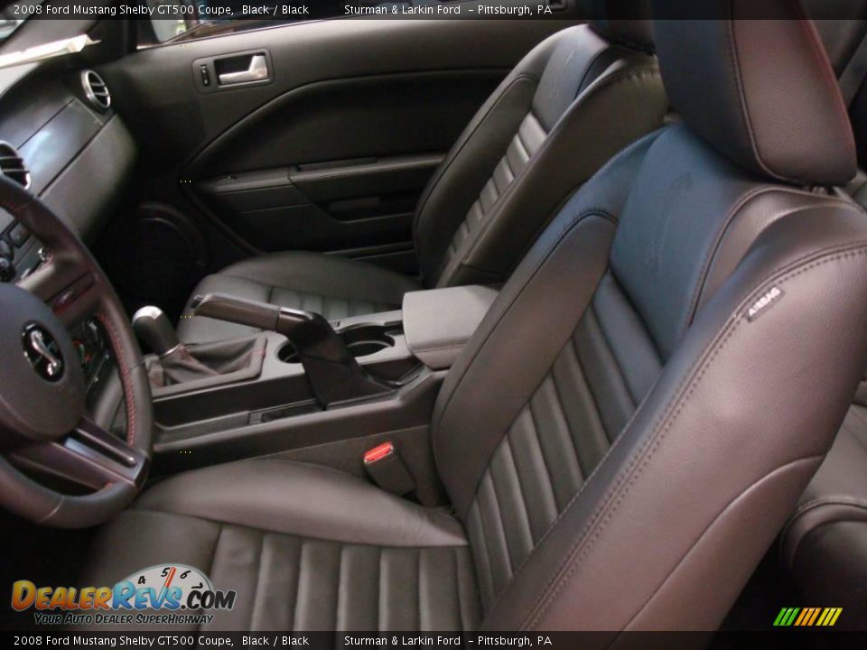 2008 Ford Mustang Shelby GT500 Coupe Black / Black Photo #8