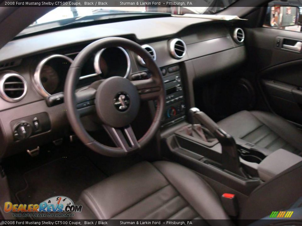 2008 Ford Mustang Shelby GT500 Coupe Black / Black Photo #10