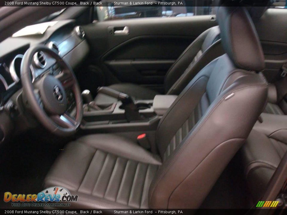 2008 Ford Mustang Shelby GT500 Coupe Black / Black Photo #11