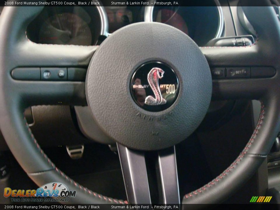 2008 Ford Mustang Shelby GT500 Coupe Black / Black Photo #13