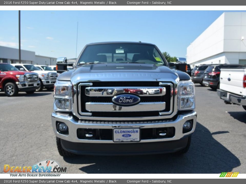 2016 Ford F250 Super Duty Lariat Crew Cab 4x4 Magnetic Metallic / Black Photo #4