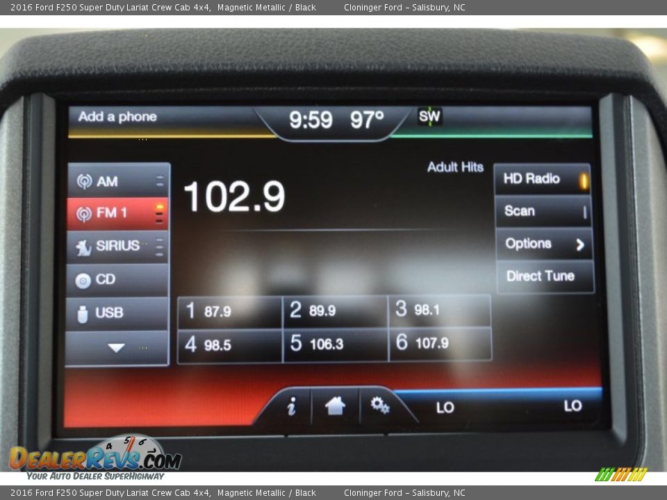 2016 Ford F250 Super Duty Lariat Crew Cab 4x4 Magnetic Metallic / Black Photo #15