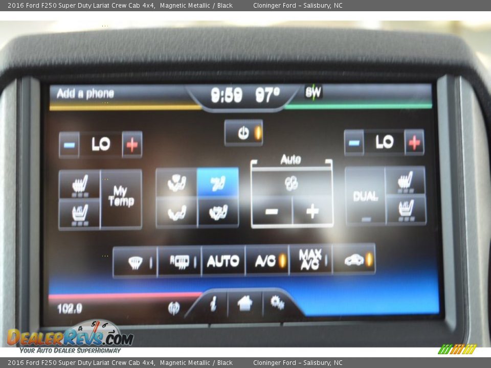 2016 Ford F250 Super Duty Lariat Crew Cab 4x4 Magnetic Metallic / Black Photo #16