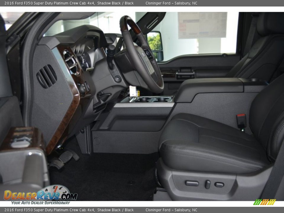 Black Interior - 2016 Ford F350 Super Duty Platinum Crew Cab 4x4 Photo #9