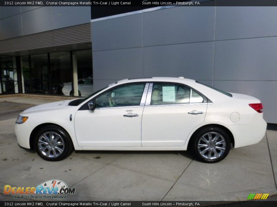 2012 Lincoln MKZ FWD Crystal Champagne Metallic Tri-Coat / Light Camel Photo #2