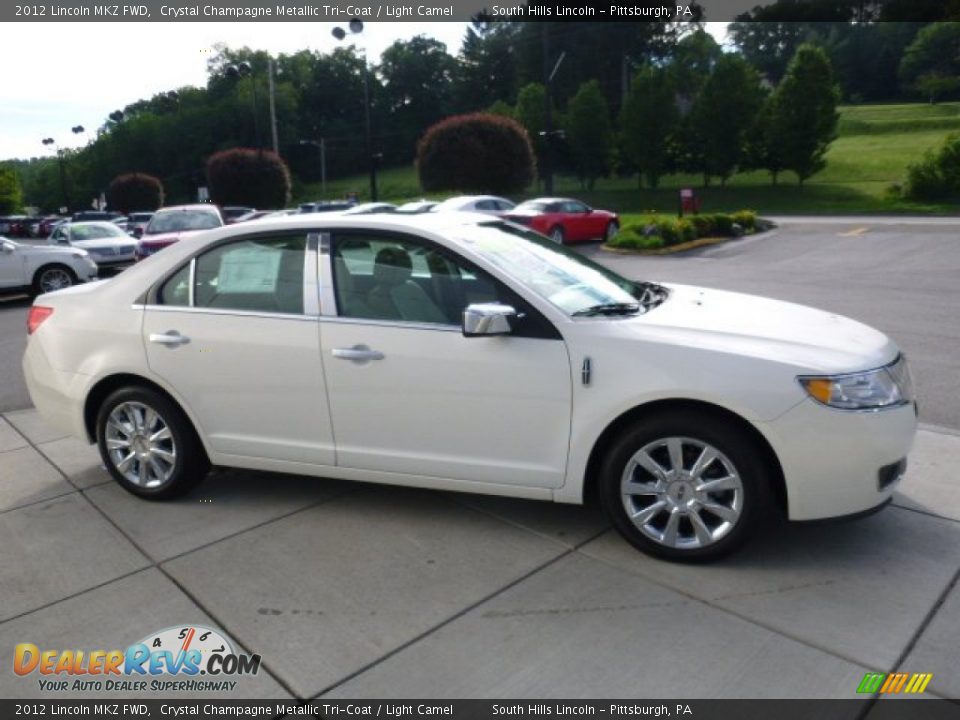 2012 Lincoln MKZ FWD Crystal Champagne Metallic Tri-Coat / Light Camel Photo #6