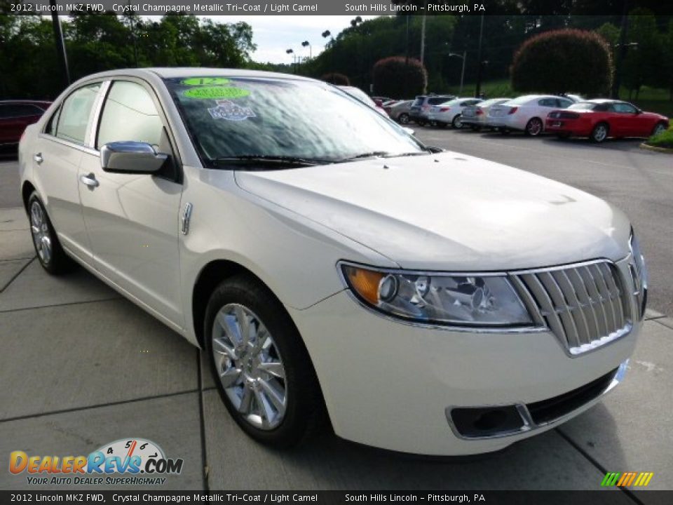 2012 Lincoln MKZ FWD Crystal Champagne Metallic Tri-Coat / Light Camel Photo #7