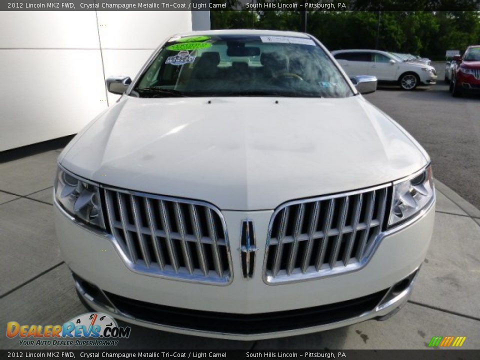 2012 Lincoln MKZ FWD Crystal Champagne Metallic Tri-Coat / Light Camel Photo #8