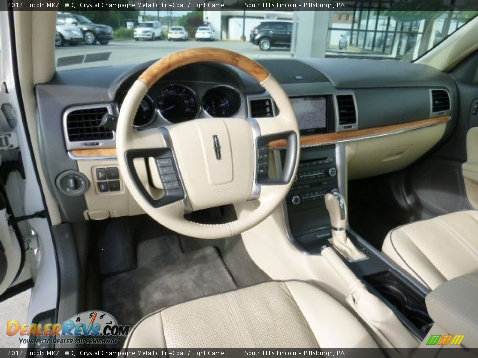 2012 Lincoln MKZ FWD Crystal Champagne Metallic Tri-Coat / Light Camel Photo #16