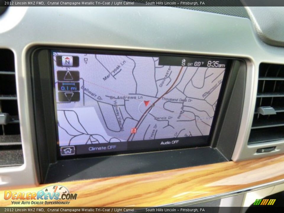 2012 Lincoln MKZ FWD Crystal Champagne Metallic Tri-Coat / Light Camel Photo #21