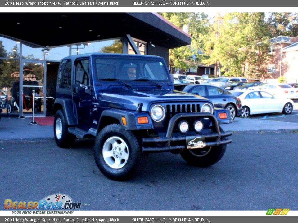 2001 Jeep Wrangler Sport 4x4 Patriot Blue Pearl / Agate Black Photo #1